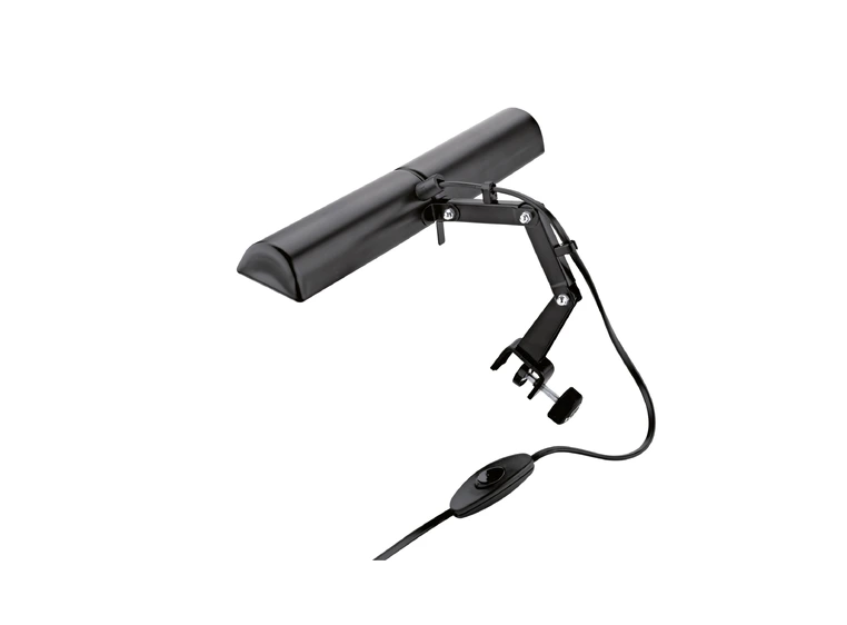 K&M 12260 Notestativlys, sort, m/kabel, dobbel 